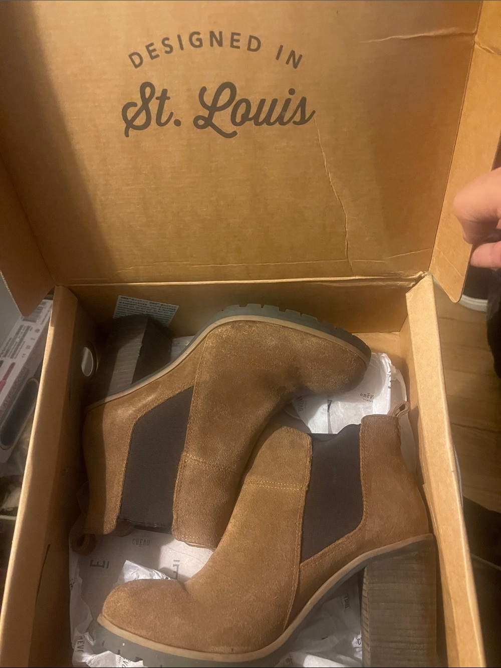 Crevo Brown Suede Alicia Boots. Size 8 Medium